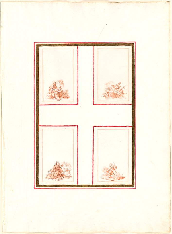 Piazzetta - Four Sketches of Saints and Angels, 1961.1213