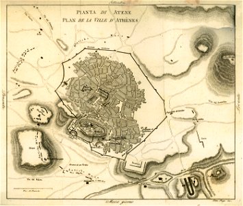 Pianta di Atene - Pomardi Simone - 1820