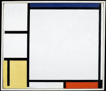 Piet Mondrian - Composition with Blue, Red, Yellow, and Black - 65.5 - Minneapolis Institute of Arts. Free illustration for personal and commercial use.