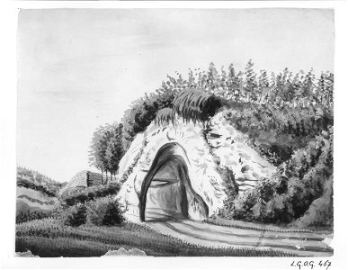 Philippe van Gulpen-Sint-Pietersberg ingang grotten ca 1840
