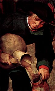 Pieter Bruegel the Elder - Peasant Wedding (detail) - WGA3496. Free illustration for personal and commercial use.