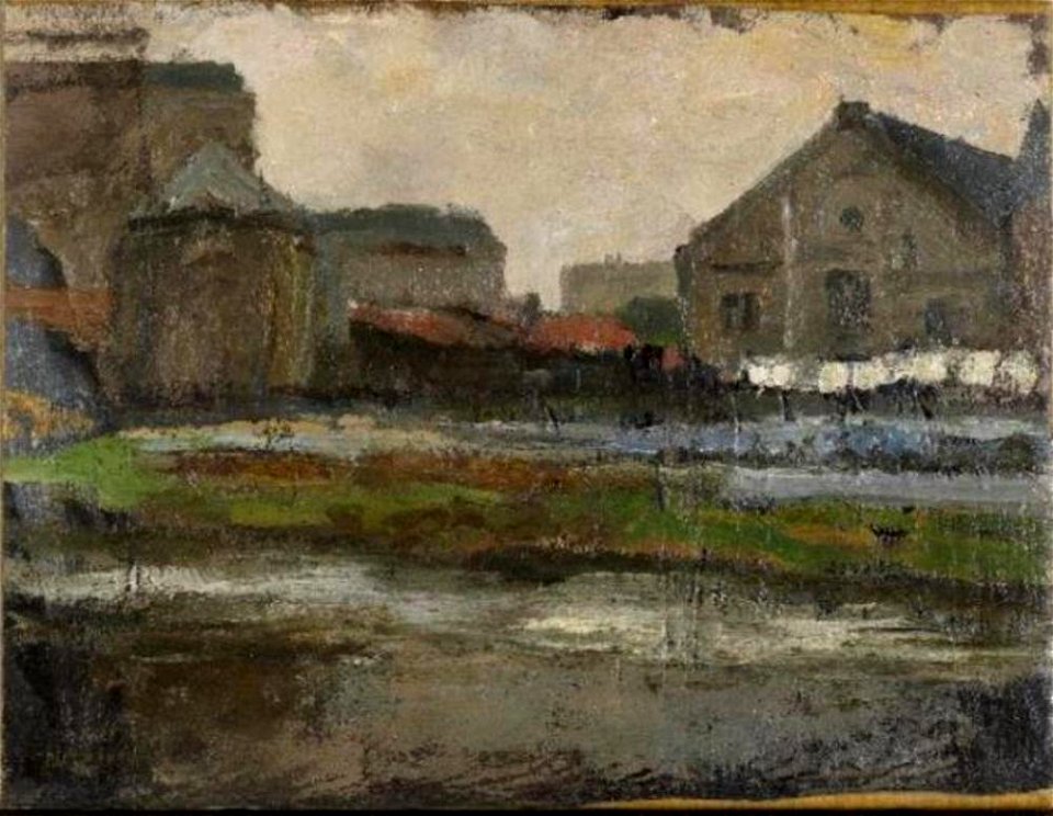 Piet Mondriaan - The Boerenwetering with shed of the royal wax candle factory - 0334244 - Kunstmuseum Den Haag