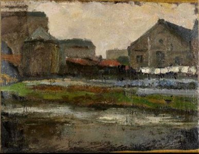 Piet Mondriaan - The Boerenwetering with shed of the royal wax candle factory - 0334244 - Kunstmuseum Den Haag
