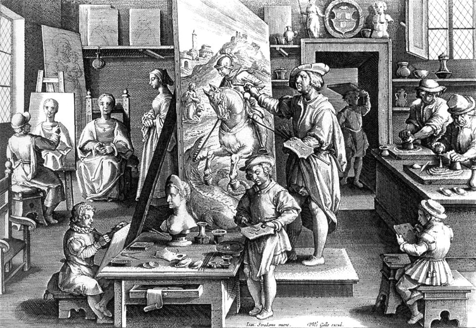 Philips Galle - A Painter's Workshop - WGA08444