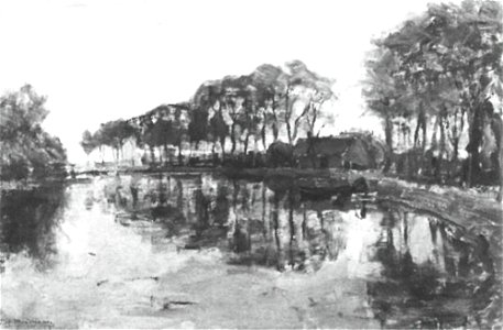 Piet Mondriaan - Farmstead with long row of trees on the Gein - A490 - Piet Mondrian, catalogue raisonné