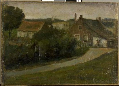 Piet Mondriaan - Country lane with houses - 0334227 - Kunstmuseum Den Haag