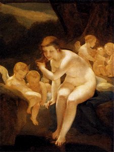 Pierre-Paul Prud'hon - Venus Bathing - WGA18459. Free illustration for personal and commercial use.