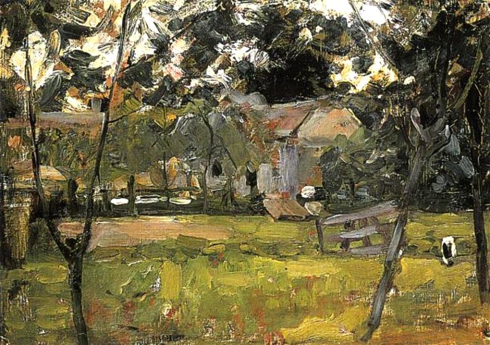 Piet Mondriaan - Farmyard in Het Gooi flanked by saplings - A176 - Piet Mondrian, catalogue raisonné