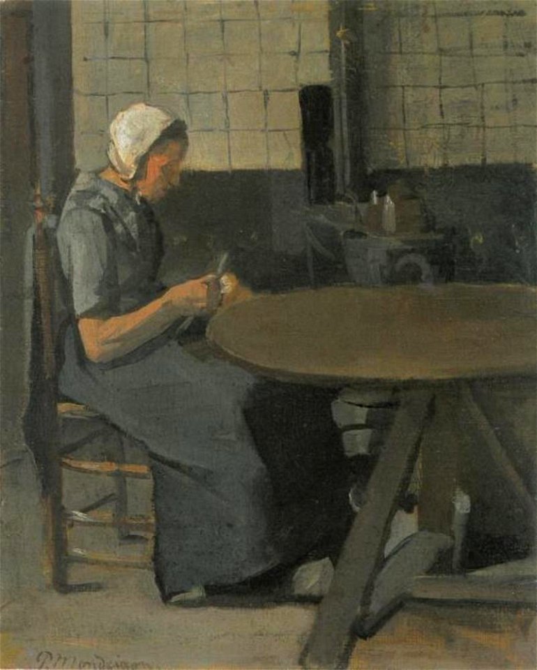 Piet Mondriaan - Vrouw met spindel - A15 - Piet Mondrian, catalogue raisonné