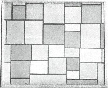 Piet Mondriaan - Composition with color planes and gray lines 3 - B94 - Piet Mondrian, catalogue raisonné. Free illustration for personal and commercial use.