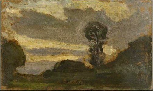 Piet Mondriaan - Isolated tree on the Gein with streaked sky - 0334277 - Kunstmuseum Den Haag