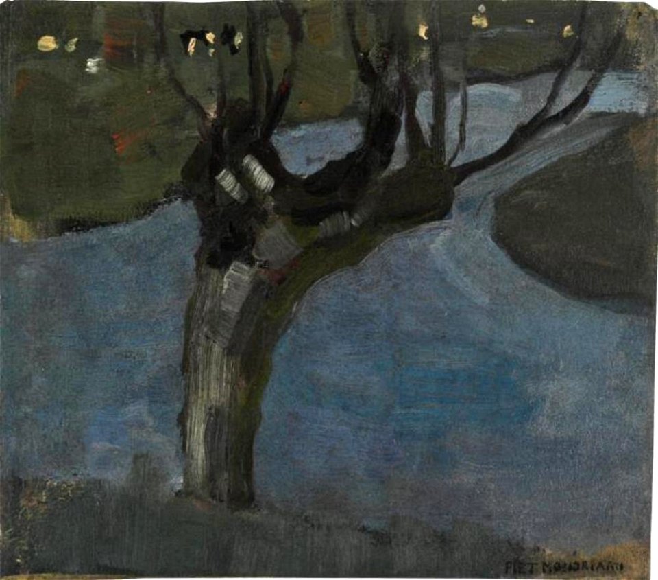 Piet Mondriaan - Irrigation ditch with mature willow - A218 - Piet Mondrian, catalogue raisonné