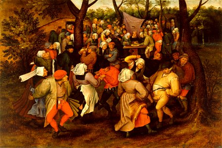 Pieter Bruegel II - Peasant Wedding Dance - Walters 37364. Free illustration for personal and commercial use.