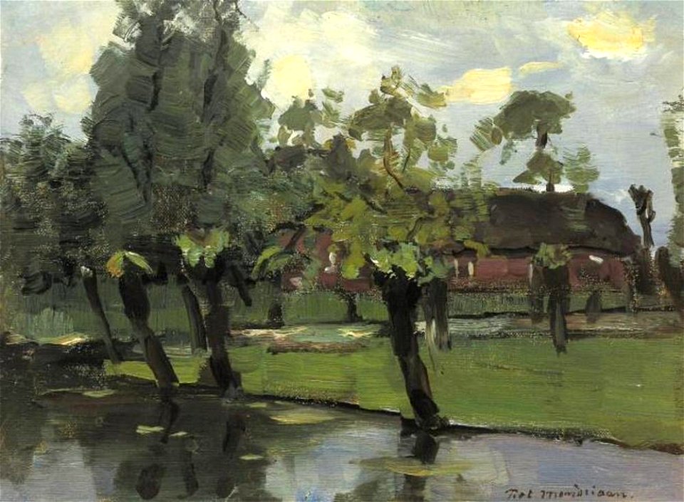 Piet Mondriaan - Boerderij met wilgen aan het water - A329a (addition 2001) - Piet Mondrian, catalogue raisonné