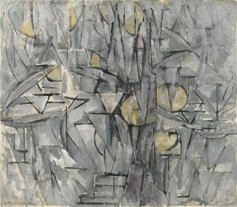 Piet Mondriaan - Composition no. X (authentic) - B25 - Piet Mondrian, catalogue raisonné