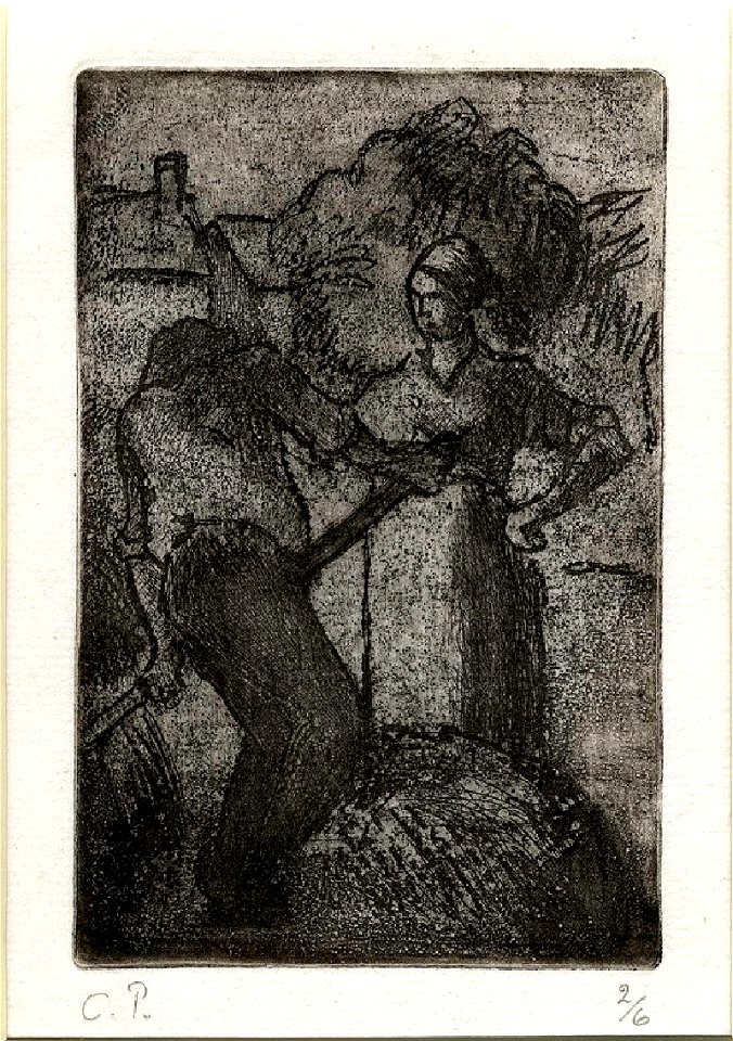 Pissarro - Couple de paysans, WA1952.6.650