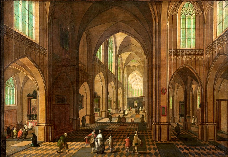 Pieter (dit l'Ancien) Neefs I - Intérieur d'église - PDUT951 - Musée des Beaux-Arts de la ville de Paris