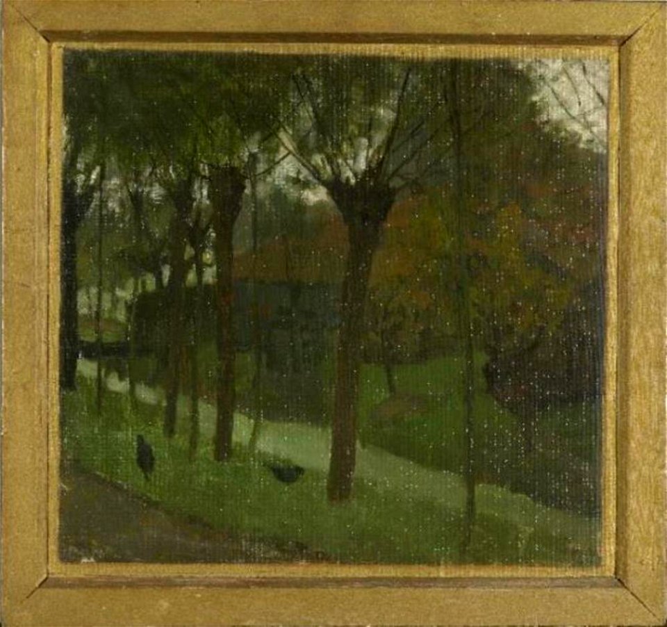 Piet Mondriaan - Willows bordering an irrigation ditch near a farm building - 0334266 - Kunstmuseum Den Haag