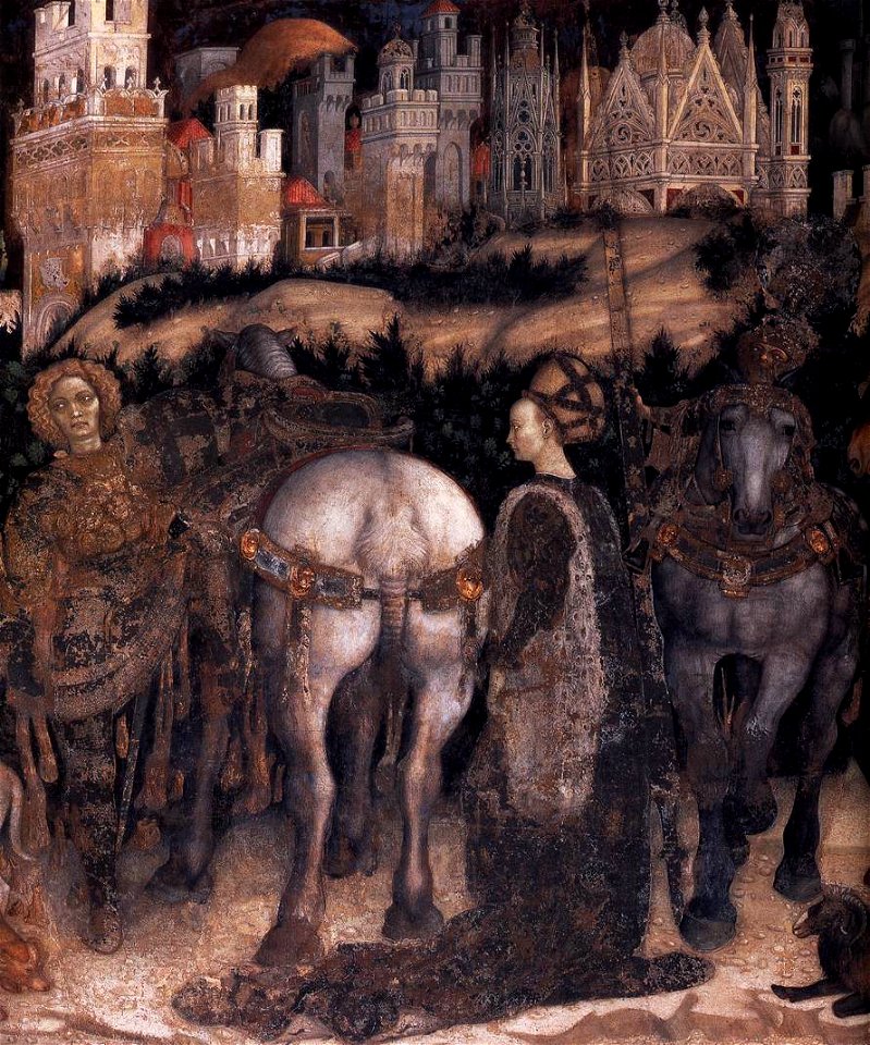 Pisanello - Saint George and the Princess of Trebizond (detail) - WGA17877