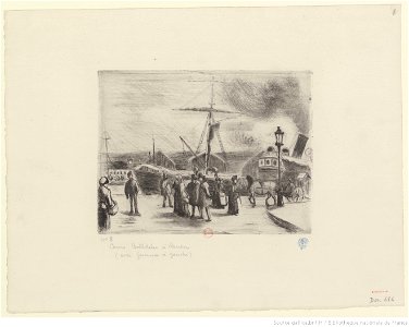 Pissarro - Cours Boieldieu à Rouen, 2e état, btv1b69551449