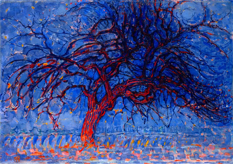Piet Mondrian, 1908-10, Evening; Red Tree (Avond; De rode boom), oil on canvas, 70 x 99 cm, Gemeentemuseum Den Haag