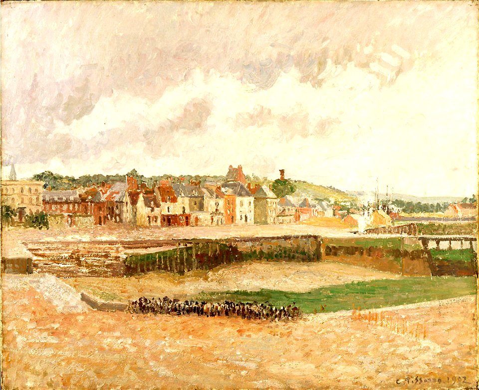 Pissarro - Dieppe le bassin Duquesne à marée basse, après-midi, 1902
