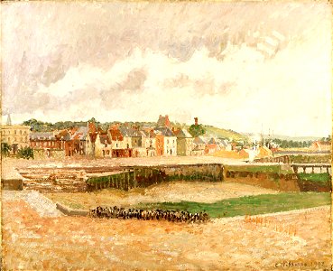 Pissarro - Dieppe le bassin Duquesne à marée basse, après-midi, 1902