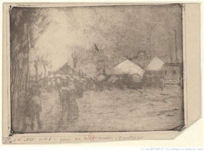 Pissarro - Foire de la Saint-Martin (Pontoise), 1er état, btv1b6955111x