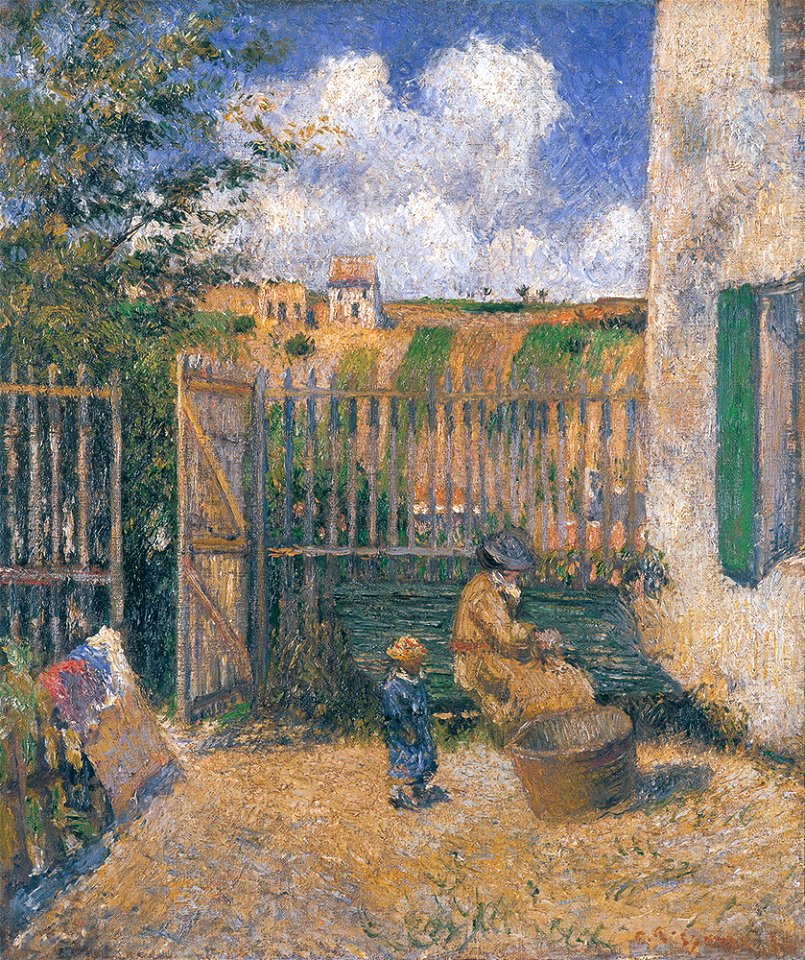 Pissarro - Coutyard at the ‘Rondest House’, Pontoise, 1880