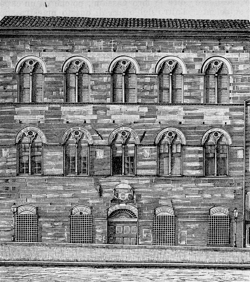 Pisa Palazzo Gambacorti (xilografia)