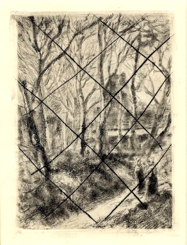 Pissarro - Sente des Poilleux, petite planche, WA1955.54.21