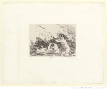 Pissarro - Baigneuses à l'ombre des berges boisées, 2e état, btv1b6955281x