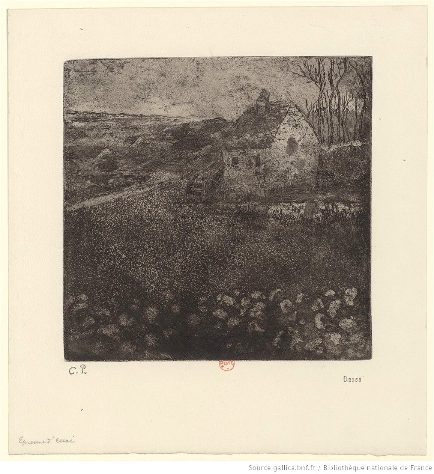 Pissarro - La masure, 7ème état, btv1b6955108f