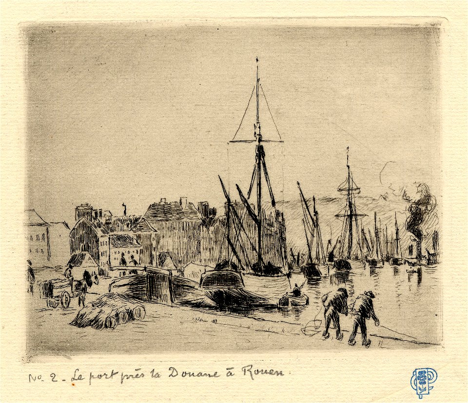 Pissarro - La Port près la Douane, à Rouen, 1907,1115.9