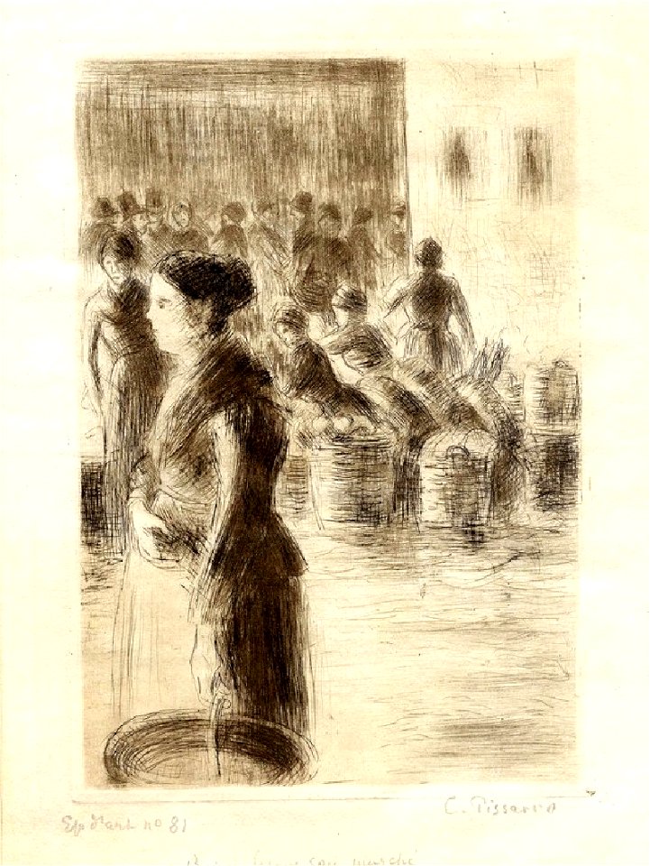 Pissarro - La Bonne faisant son Marché, WA1952.6.584