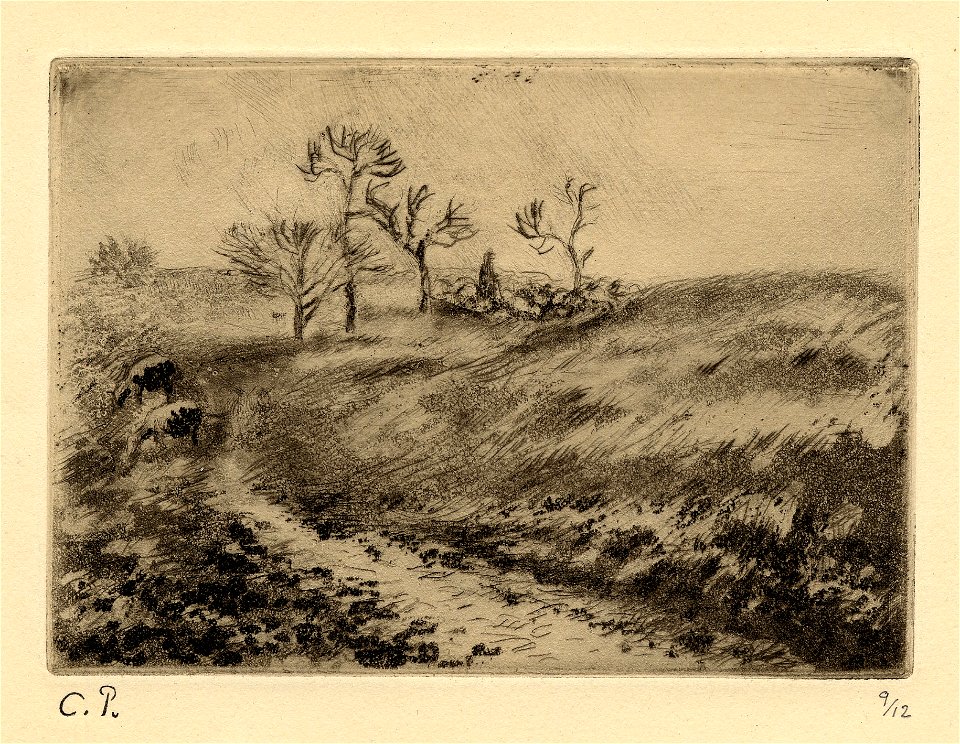 Pissarro - Paysage avec berger et moutons, Osny, 1949,0411.2602