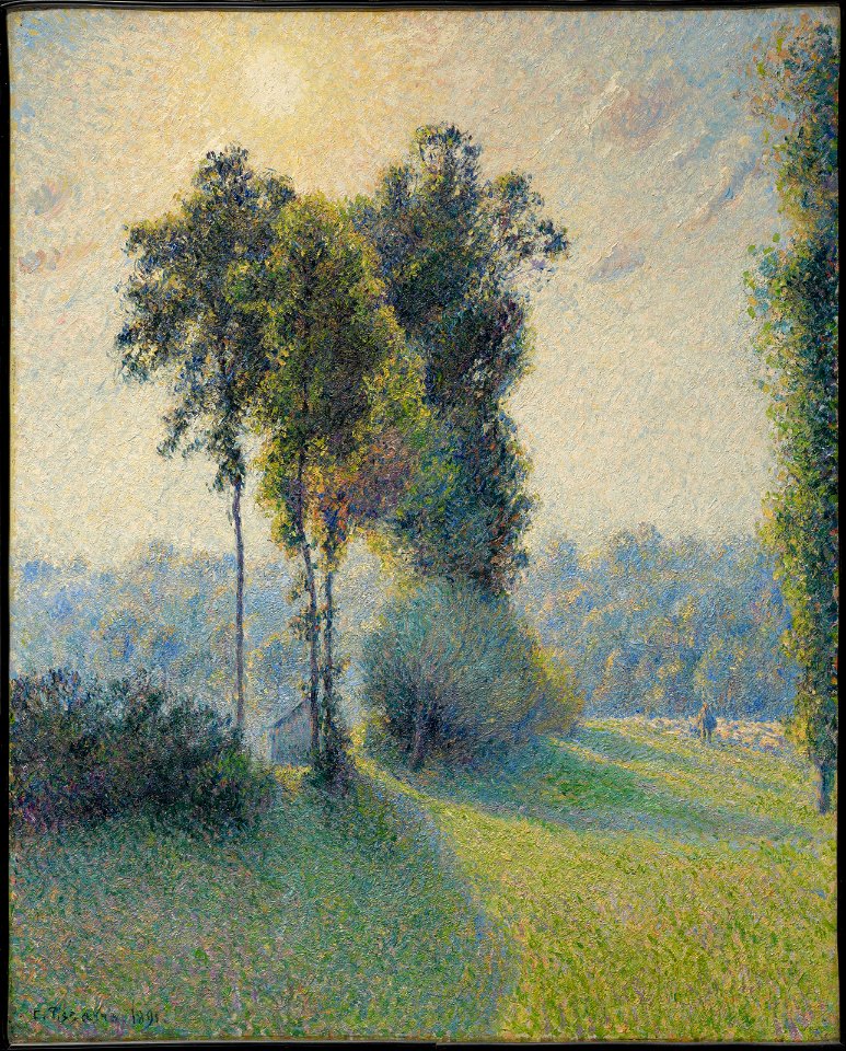 Pissarro - Landscape at Saint-Charles, near Gisors, Sunset, 1891