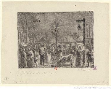 Pissarro - Foire de la Saint-Martin, à Pontoise, 4e état, btv1b6955110h