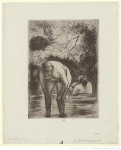 Pissarro - Les deux baigneuses, 9e état, btv1b6955264d