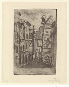 Pissarro - Le vieux Rouen, 1er état, btv1b6955271j