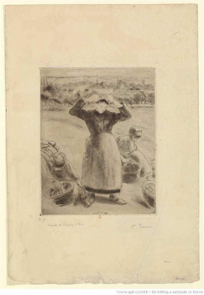 Pissarro - Récolte de pommes de terre, 7e état, btv1b69551716