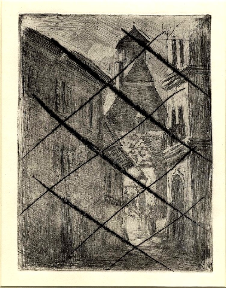 Pissarro - Petite Rue Nationale à Rouen, WA1955.54.84