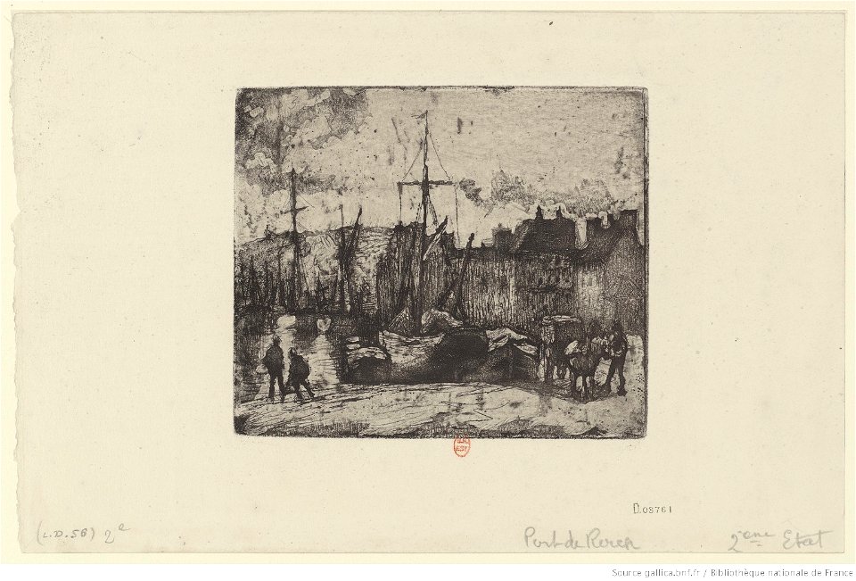 Pissarro - Port de Rouen, 2e état, btv1b6955157x