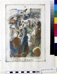 Pissarro - Marché de Gisors (Rue Cappeville) (Market at Gisors), WA1953.88.2