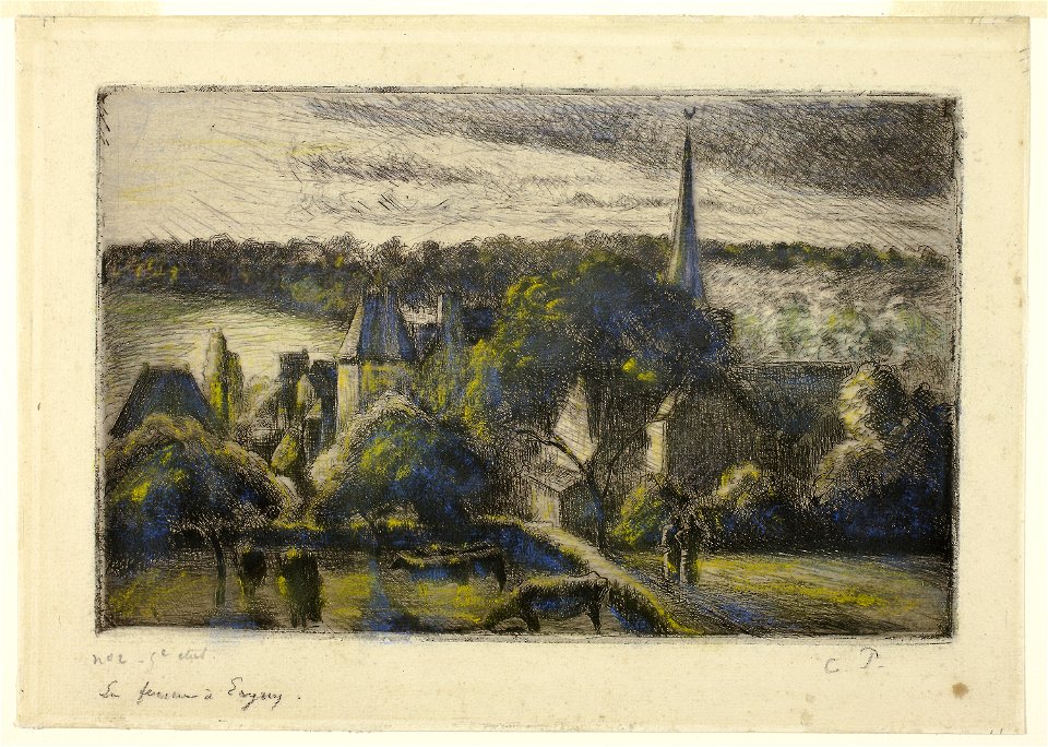 Pissarro - Church and Farm at Éragny, 1965.26