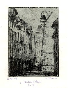 Pissarro - Rue Molière, à Rouen, WA1952.6.682