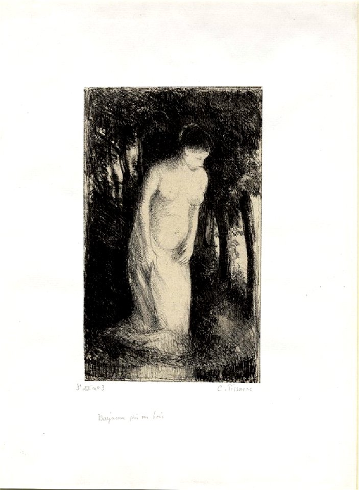 Pissarro - Baigneuse près d'un bois, WA1952.6.671