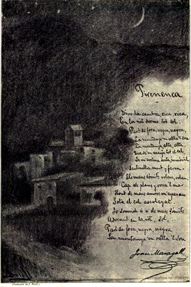 Pirinenca il·lustració del text de Joan Maragall - Joan Brull i Vinyoles (1863-1912)