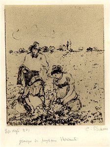 Pissarro - Groupe de paysans, 1949,0411.3382