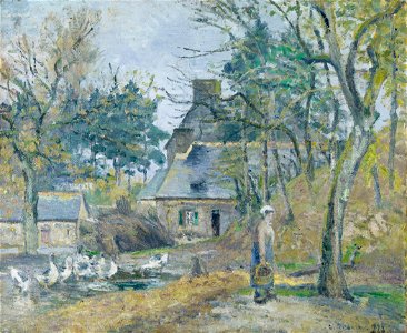 Pissarro - La ferme à Montfoucault (Farm at Montfoucault), 1874